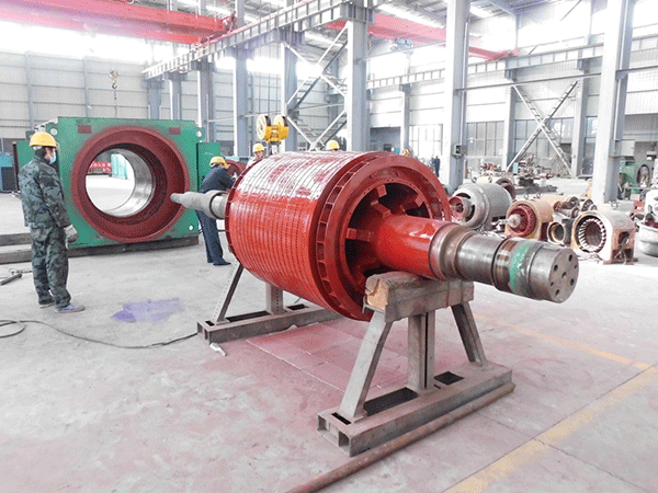 西安西瑪高壓電機轉子磁心的調整方法。