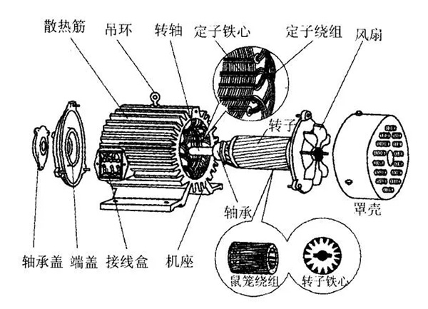 三相異步電動(dòng)機(jī)的六種分類方法及具體分類。